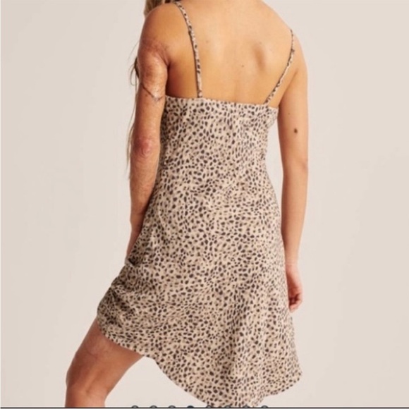 Abercrombie & Fitch Brown Slip Mini Dress Spaghetti Strap Cocktail - Picture 2 of 4